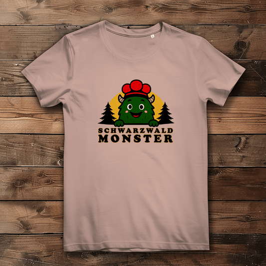 Schwarzwaldmonster Millennial Pink / XS Bio Mädchen & Damen T-Shirt Schwarzwaldmonster Original