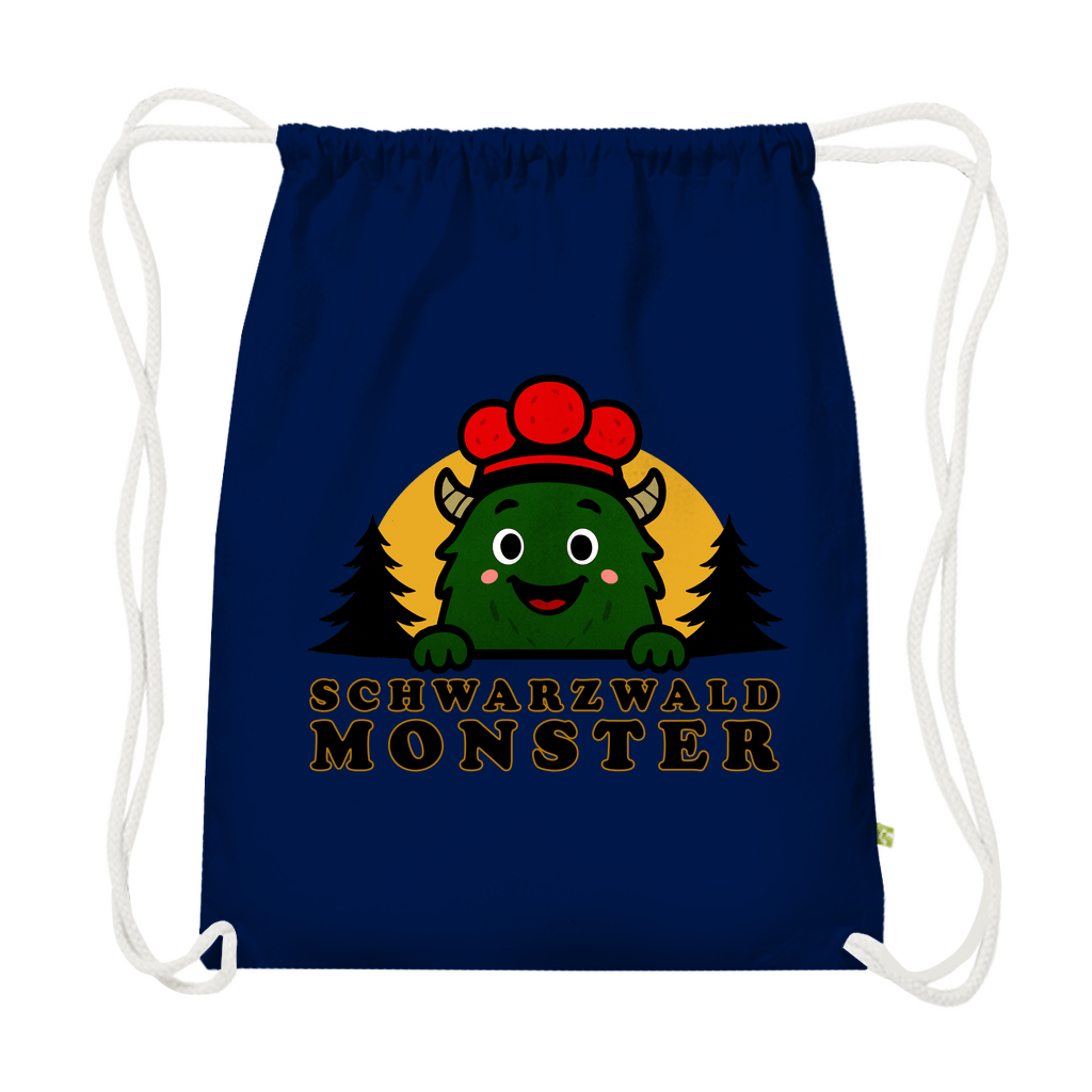 Schwarzwaldmonster Blau / Einheitsgröße Bio Turnbeutel Schwarzwaldmonster Original