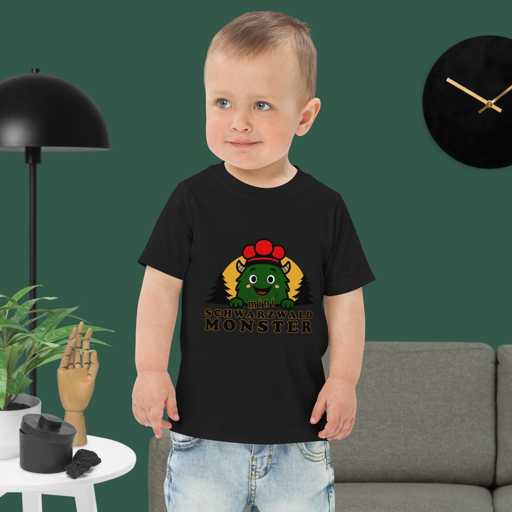 Schwarzwaldmonster Schwarz / 6 Monate Baby / Kleinkind T-Shirt kleines Schwarzwaldmonster