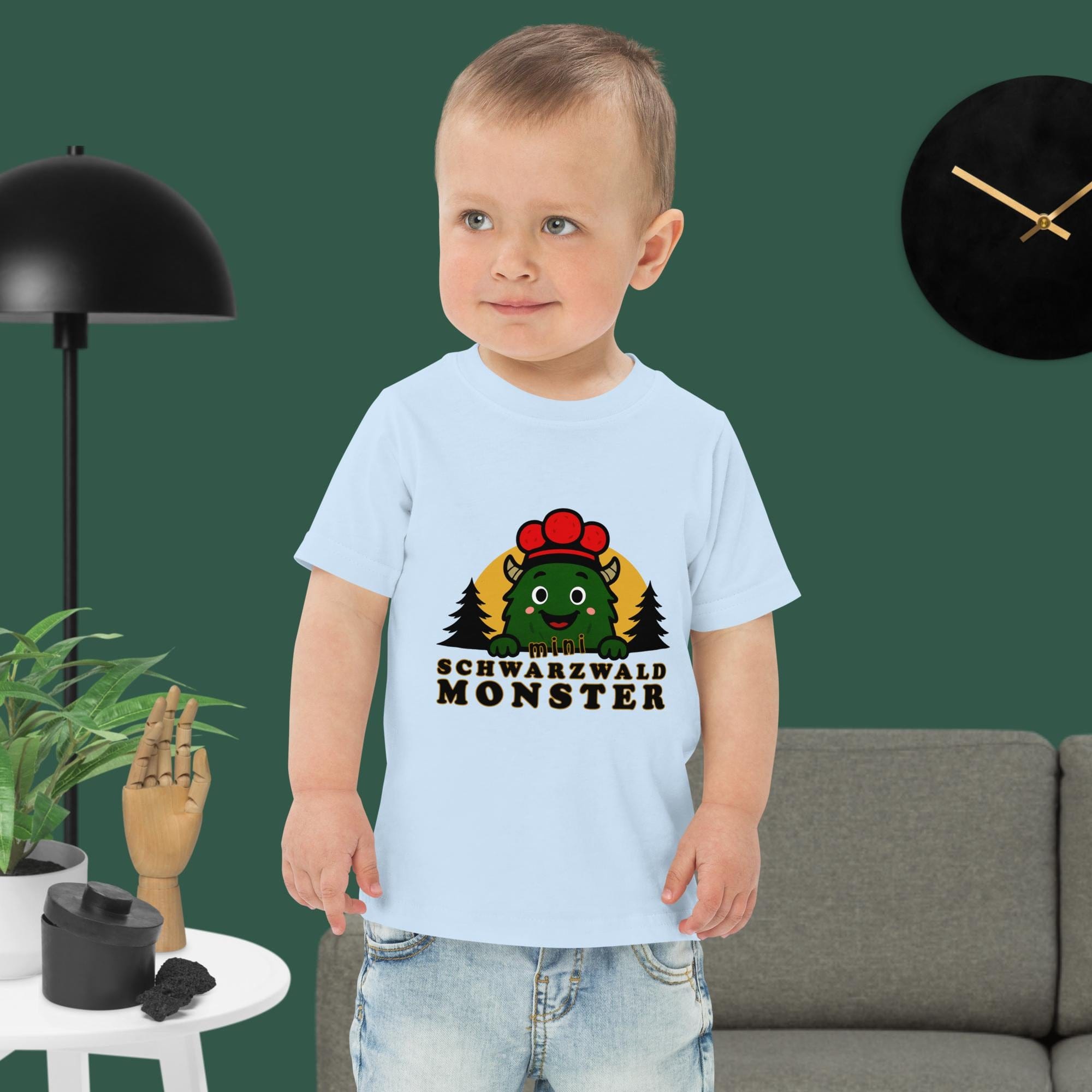 Schwarzwaldmonster Hellblau / 6 Monate Baby / Kleinkind T-Shirt kleines Schwarzwaldmonster