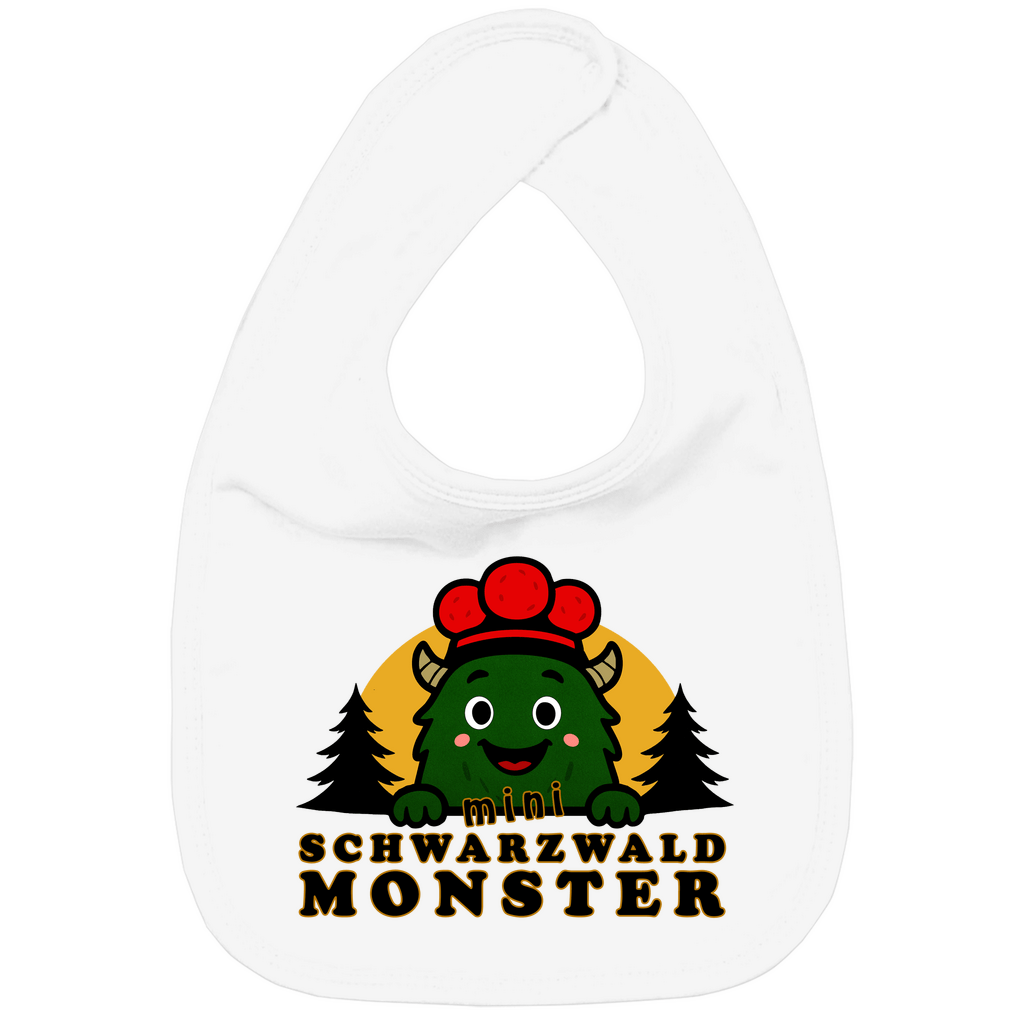 Schwarzwaldmonster Weiß / Einheitsgröße Bio Baby Lätzchen Schwarzwaldmonster Original