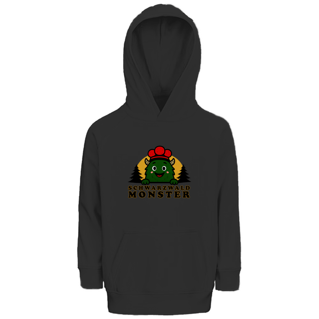 Schwarzwaldmonster Schwarz / 4 (96/104) Bio Hoodie für Kinder Schwarzwaldmonster Original