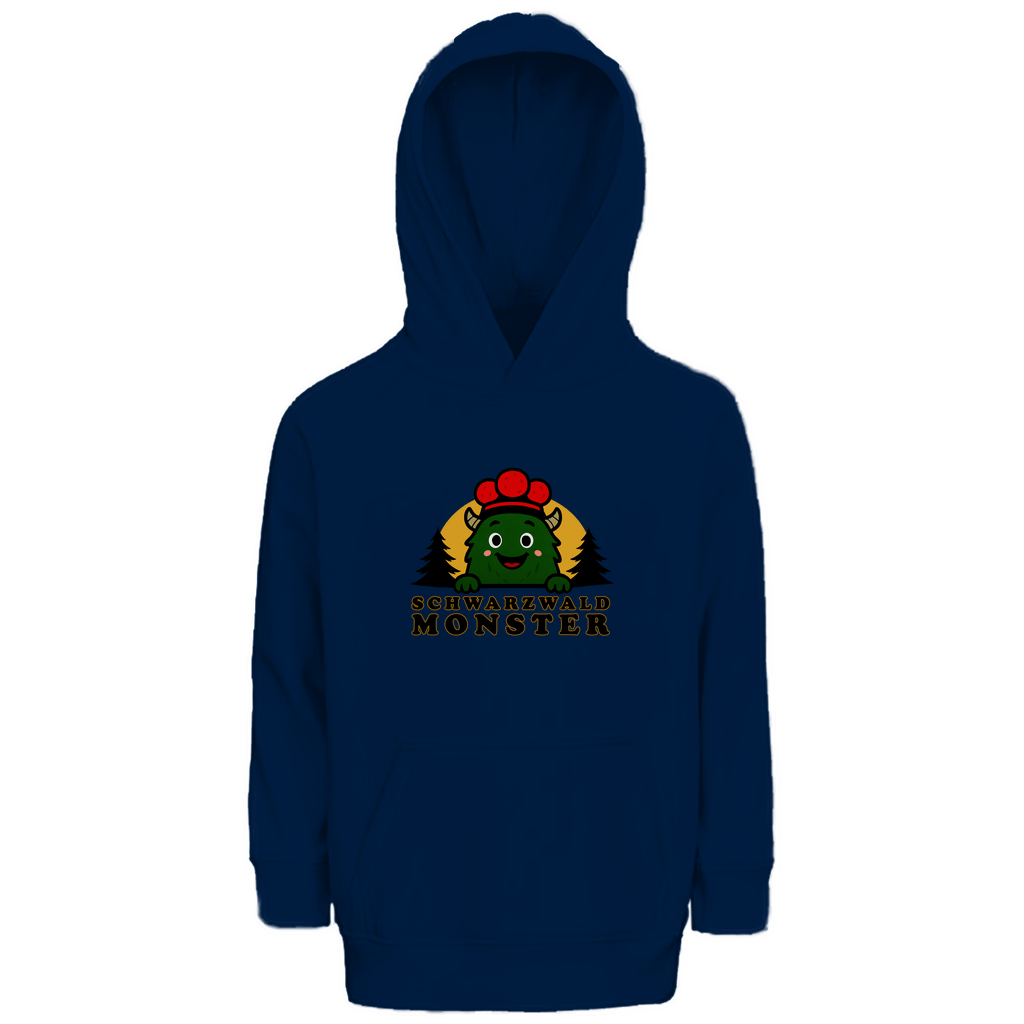 Schwarzwaldmonster Dunkelblau / 4 (96/104) Bio Hoodie für Kinder Schwarzwaldmonster Original