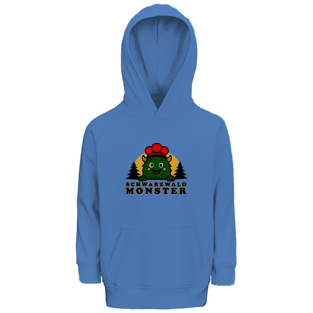 Schwarzwaldmonster Blau / 4 (96/104) Bio Hoodie für Kinder Schwarzwaldmonster Original