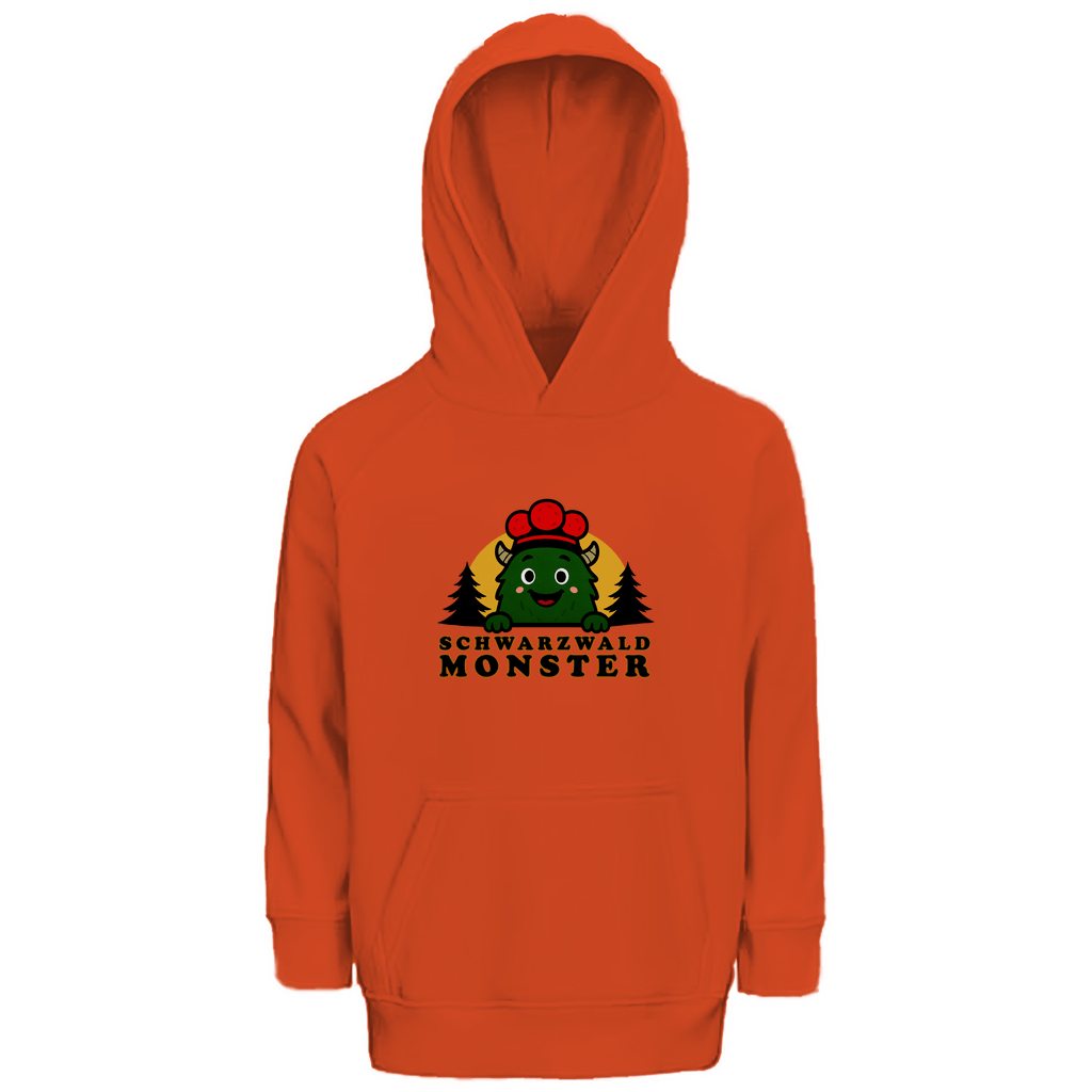 Schwarzwaldmonster Orange / 4 (96/104) Bio Hoodie für Kinder Schwarzwaldmonster Original