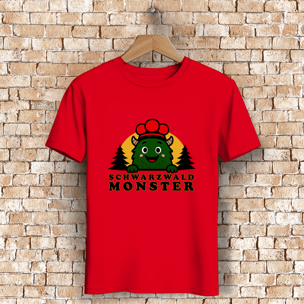 Schwarzwaldmonster Red / S Bio Jungen & Herren T-Shirt Schwarzwaldmonster Original