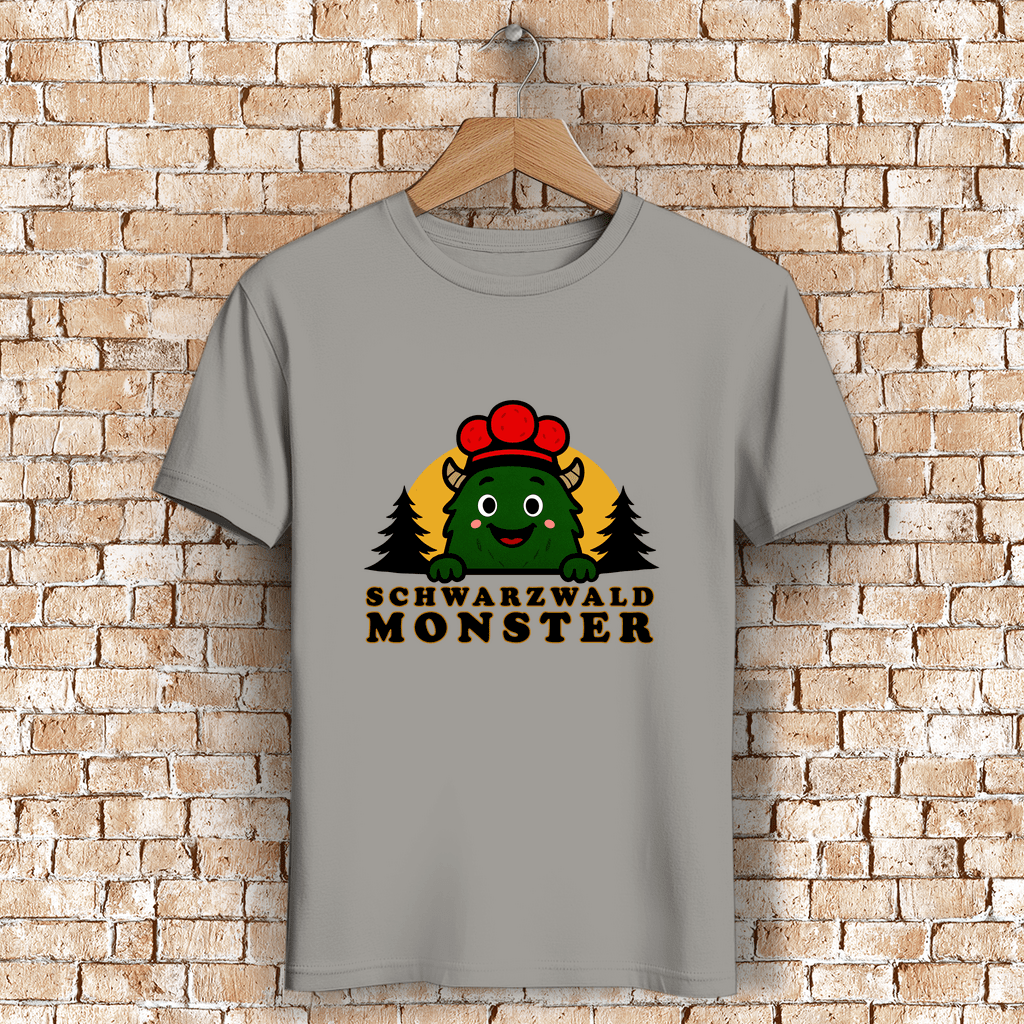 Schwarzwaldmonster Light Grey / S Bio Jungen & Herren T-Shirt Schwarzwaldmonster Original