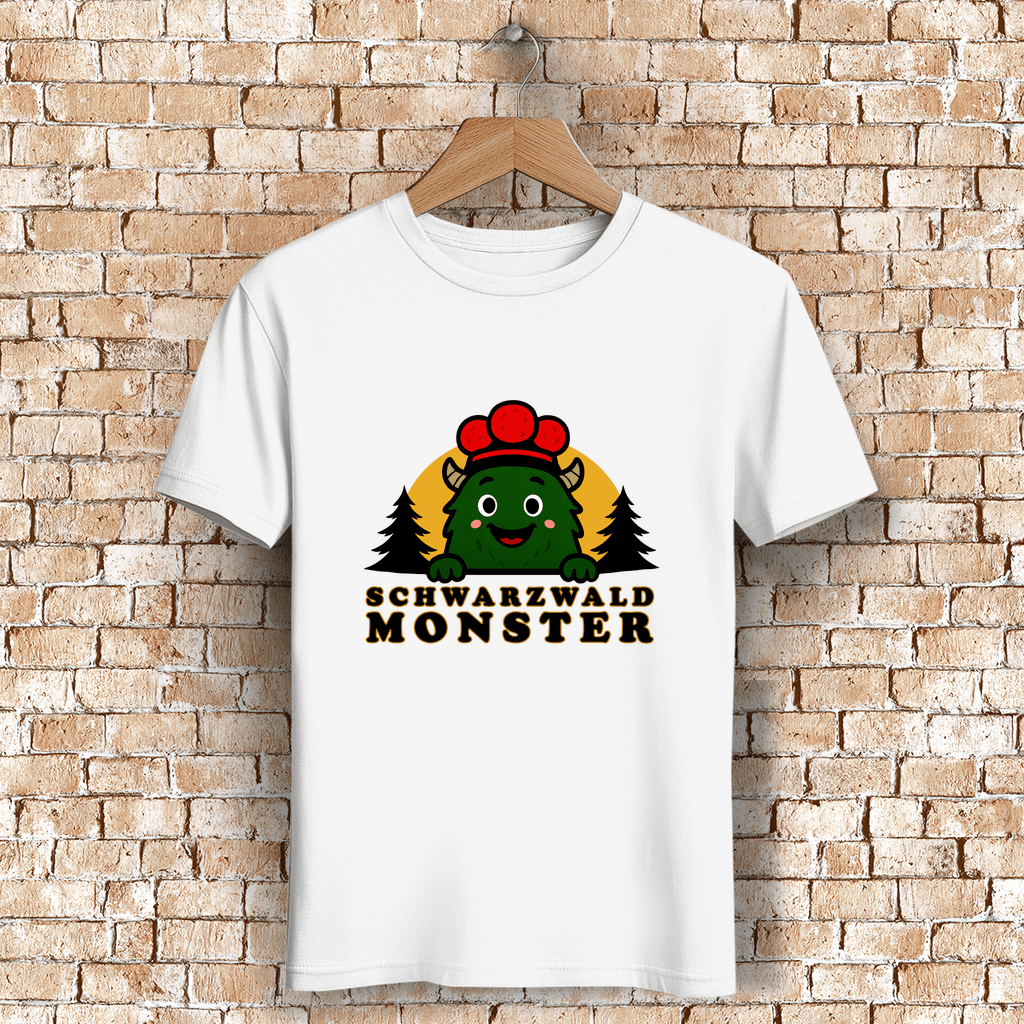 Schwarzwaldmonster White / S Bio Jungen & Herren T-Shirt Schwarzwaldmonster Original