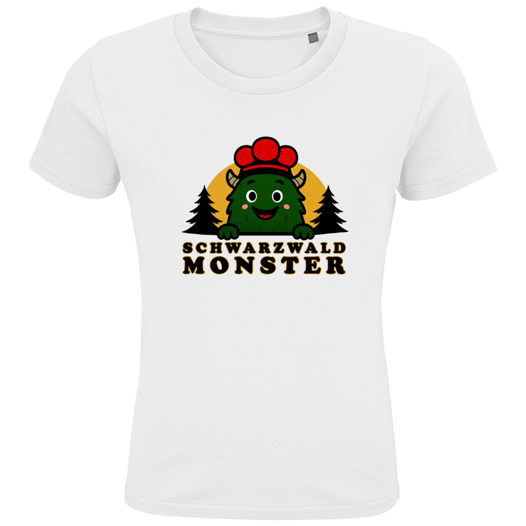 Schwarzwaldmonster Weiß / 2 (86/94) Bio Kinder T-Shirt Schwarzwaldmonster Original