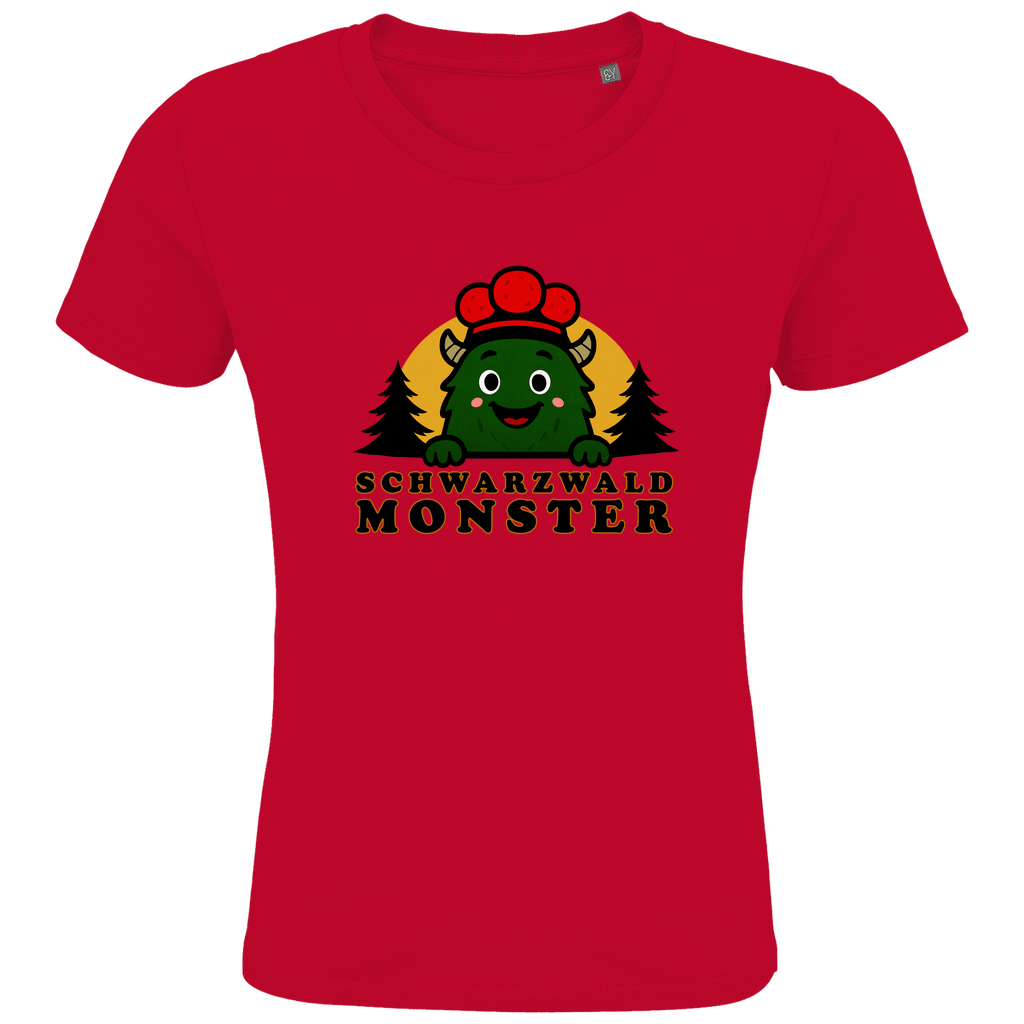 Schwarzwaldmonster Rot / 2 (86/94) Bio Kinder T-Shirt Schwarzwaldmonster Original