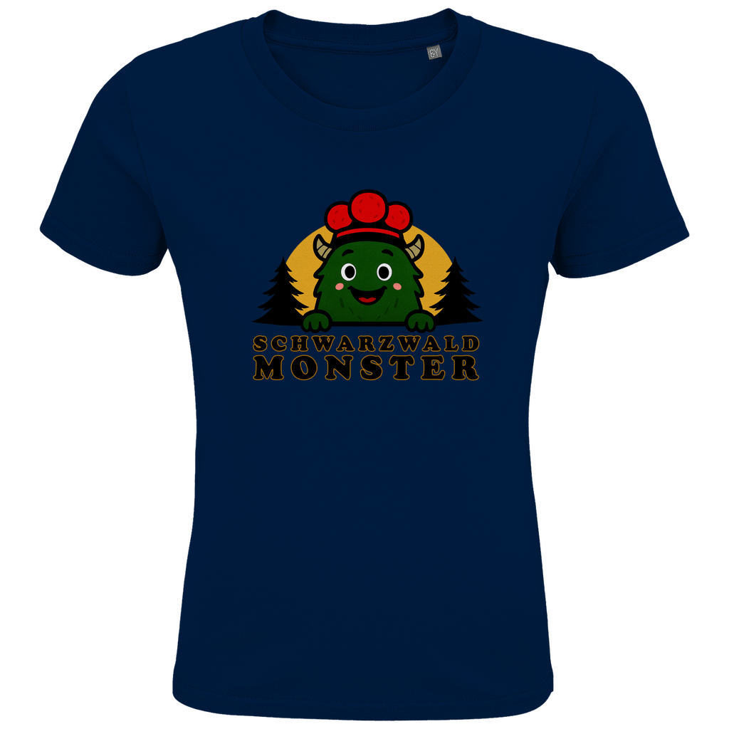 Schwarzwaldmonster Dunkelblau / 2 (86/94) Bio Kinder T-Shirt Schwarzwaldmonster Original