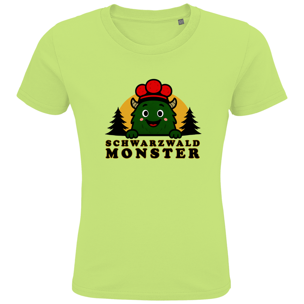 Schwarzwaldmonster Apfelgrün / 2 (86/94) Bio Kinder T-Shirt Schwarzwaldmonster Original