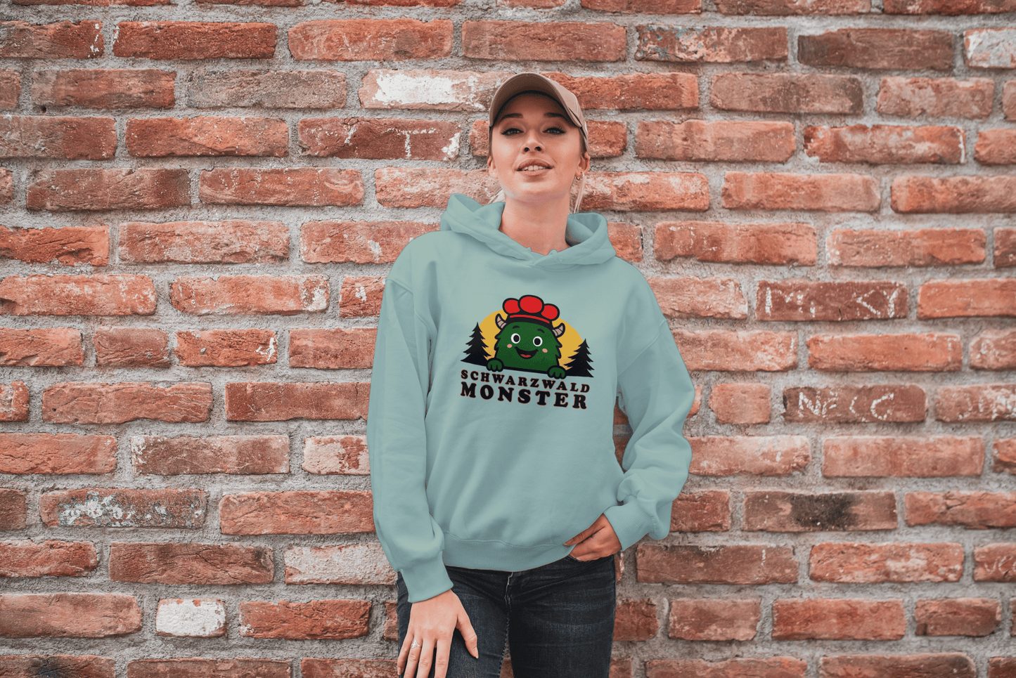 Schwarzwaldmonster Bio Mädchen & Damen Hoodie Schwarzwaldmonster Original