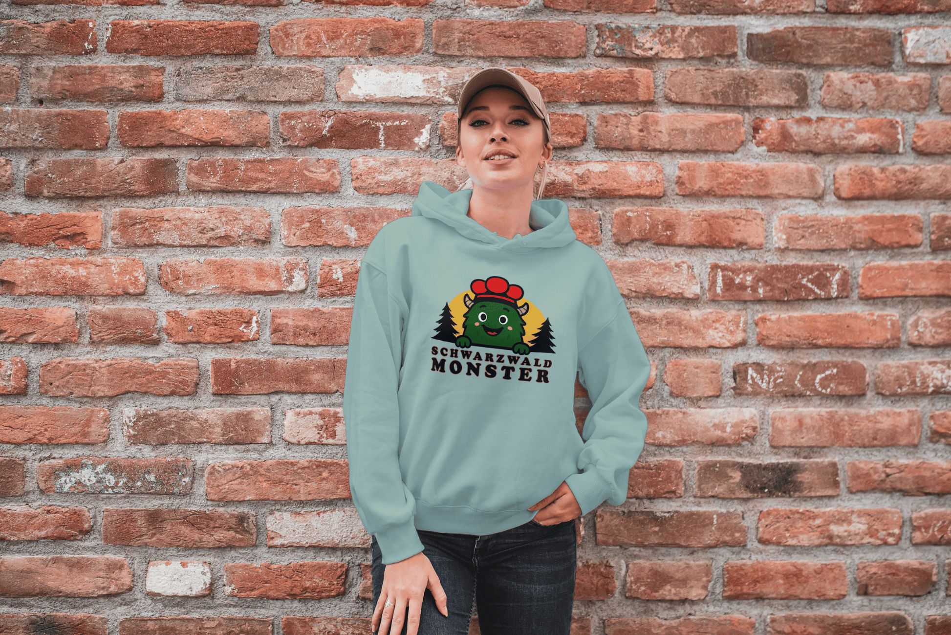 Schwarzwaldmonster Bio Mädchen & Damen Hoodie Schwarzwaldmonster Original