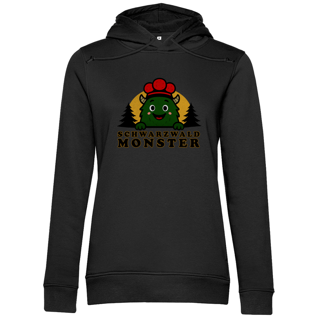 Schwarzwaldmonster Black Pure / XS Bio Mädchen & Damen Hoodie Schwarzwaldmonster Original