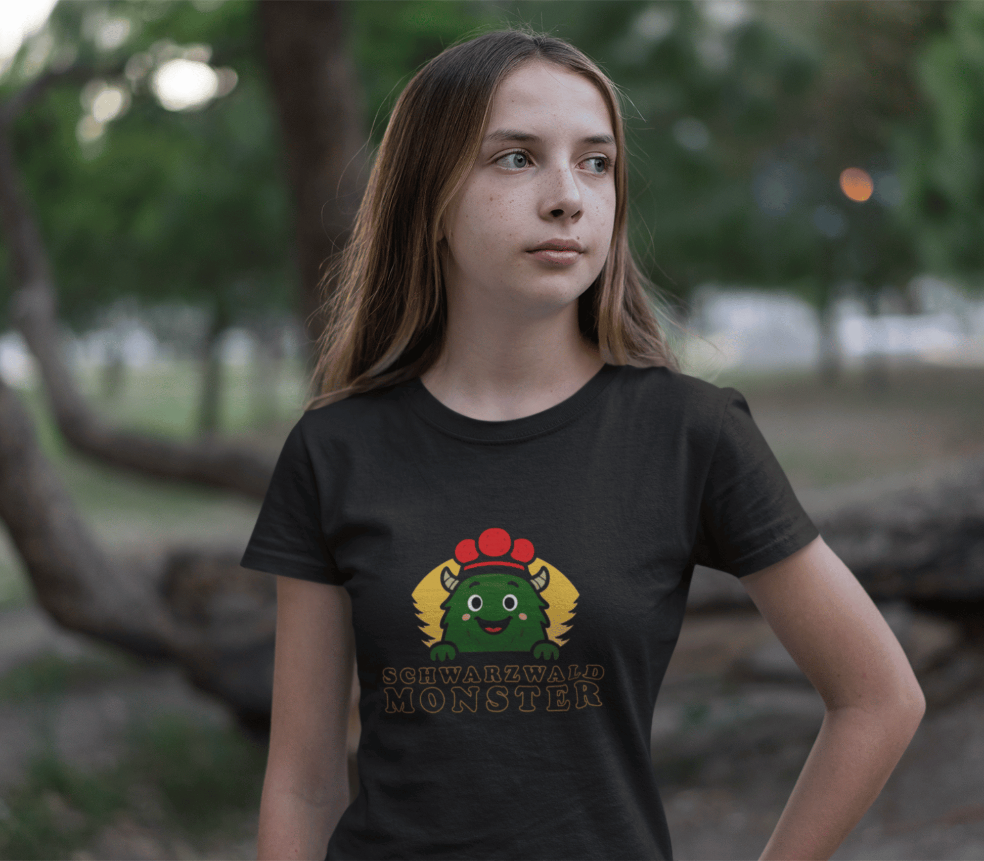 Schwarzwaldmonster Bio Mädchen & Damen T-Shirt Schwarzwaldmonster Original