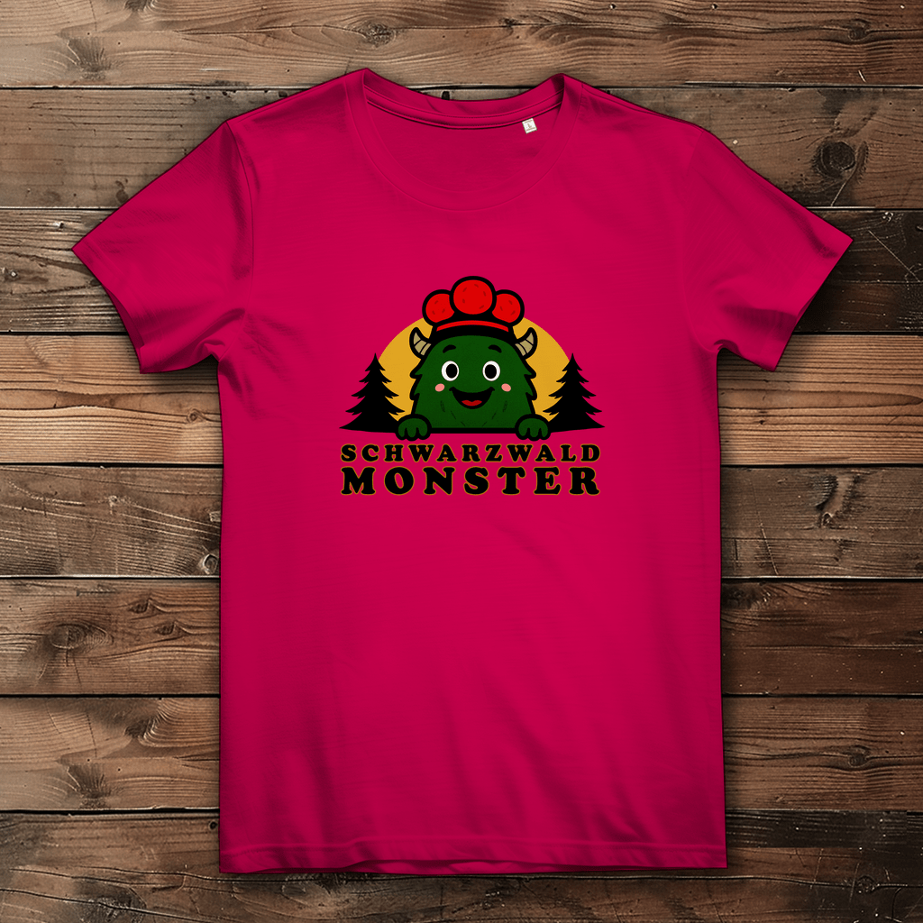 Schwarzwaldmonster Fuchsia / XS Bio Mädchen & Damen T-Shirt Schwarzwaldmonster Original