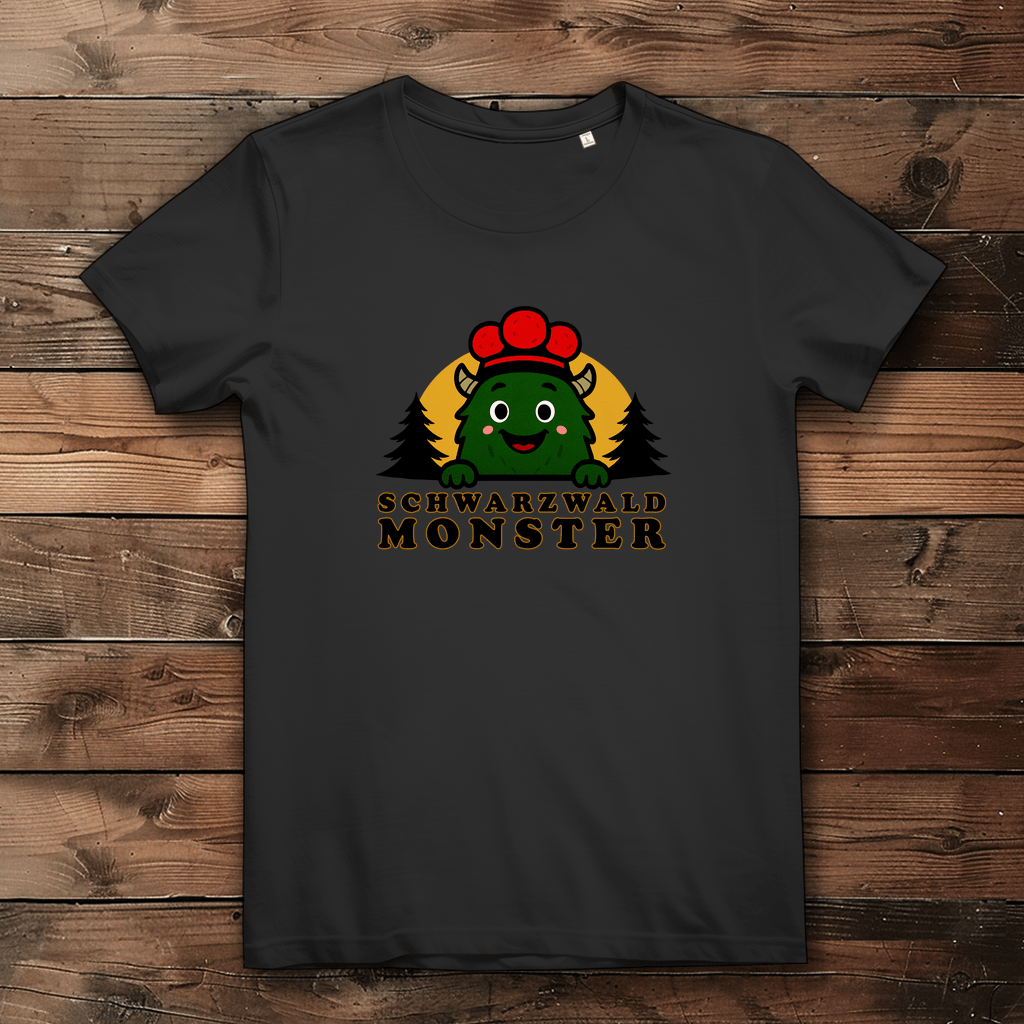Schwarzwaldmonster Black / XS Bio Mädchen & Damen T-Shirt Schwarzwaldmonster Original
