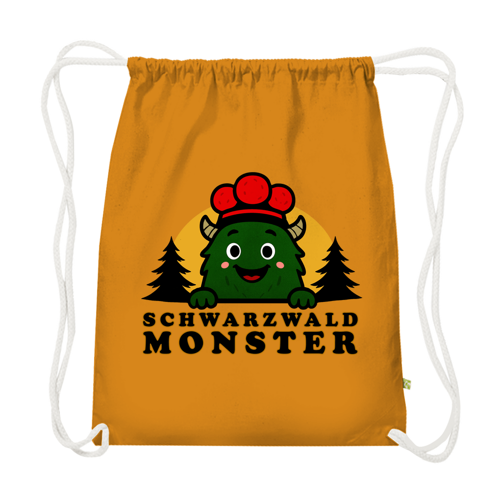Schwarzwaldmonster Orange / Einheitsgröße Bio Turnbeutel Schwarzwaldmonster Original