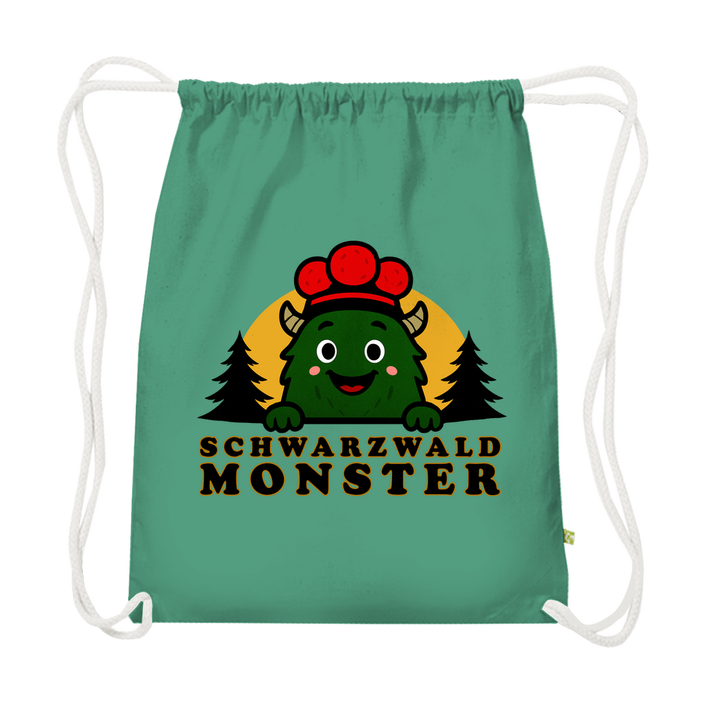 Schwarzwaldmonster Grün / Einheitsgröße Bio Turnbeutel Schwarzwaldmonster Original