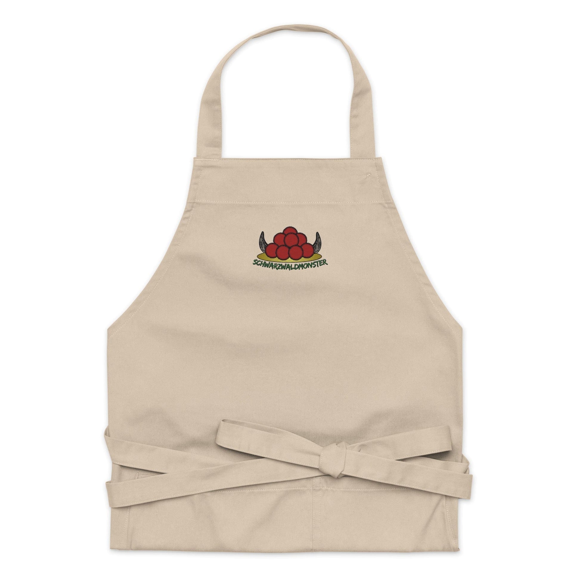 Bollenmonster Hochwertige Schürze aus Bio-Baumwolle mit Bollenmonster Stick
