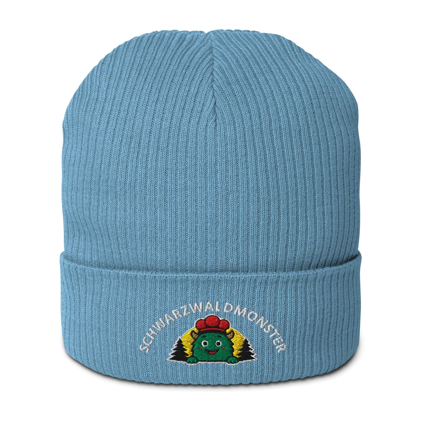 Schwarzwaldmonster Himmelblau Premium Bio Beanie Mütze Schwarzwaldmonster Original