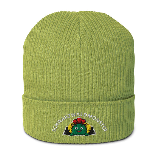 Schwarzwaldmonster Blattgrün Premium Bio Beanie Mütze Schwarzwaldmonster Original