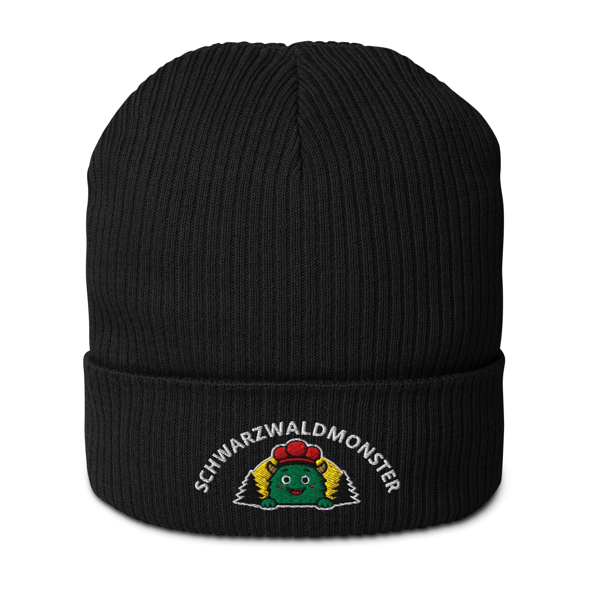 Schwarzwaldmonster Schwarz Premium Bio Beanie Mütze Schwarzwaldmonster Original